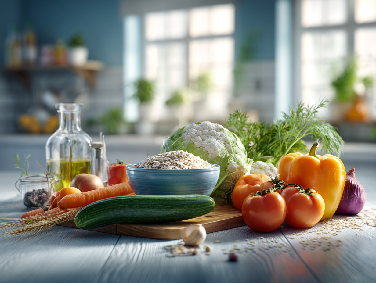 Familie bucurându-se de o masă preparată împreună